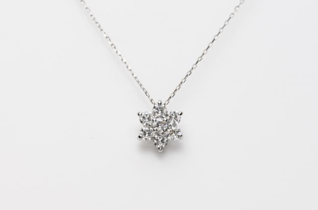 画像: <ダイヤモンド ペンダント 計0.3ct K10WG (ネックレス 40㎝付き)>