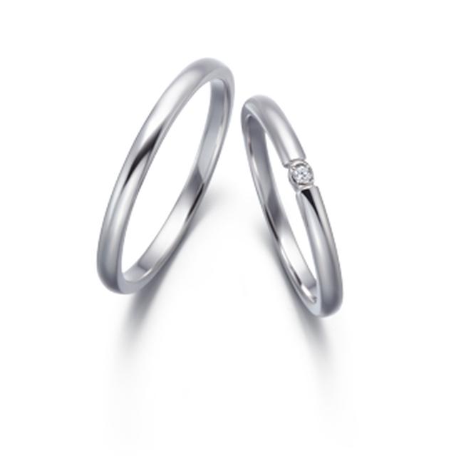 画像2: 【Mimoria (ミモリア)】 センターダイヤモンド:0.18ct 素材:Pt950 幅:2.0mm メレ数:14石 価格(税込):237,600円