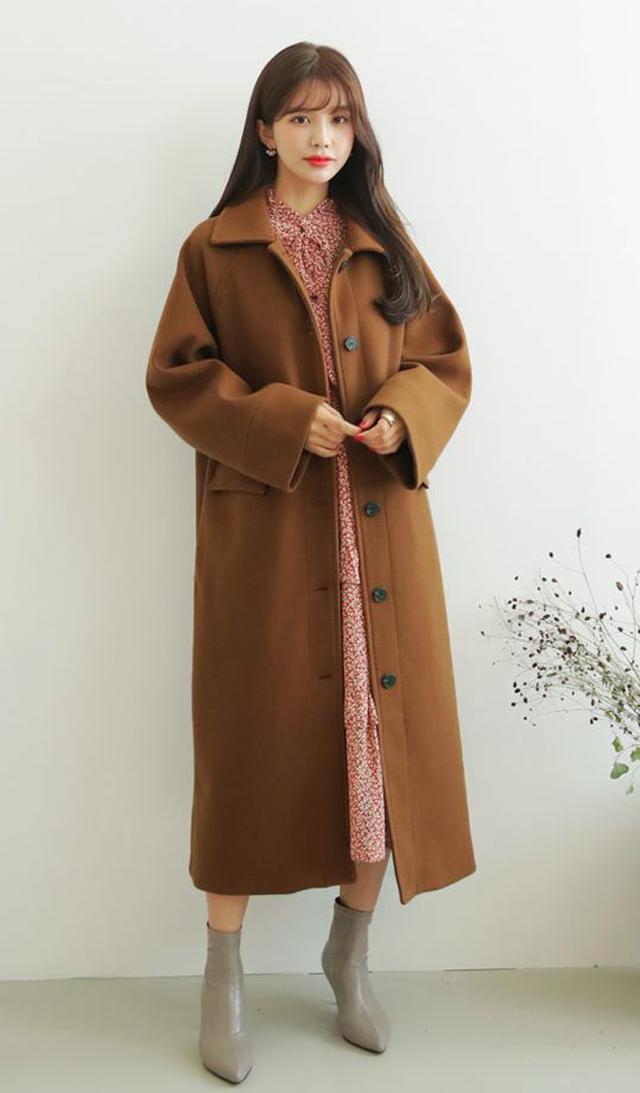 画像: ラグランスリーブボクシーロングコート・全5色・t51891 ¥7,370(税込)