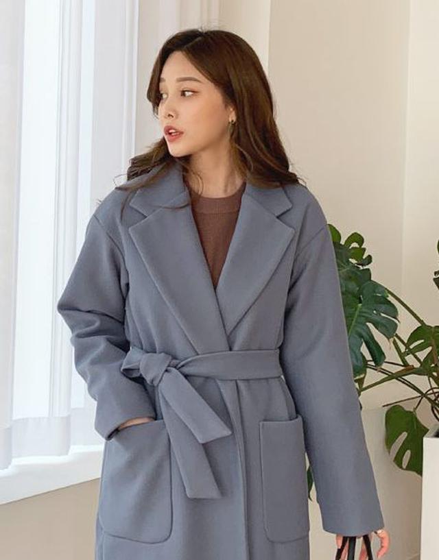 画像: ストラップ付オープンコート・全5色・t59661 \ ¥7,612(税込)