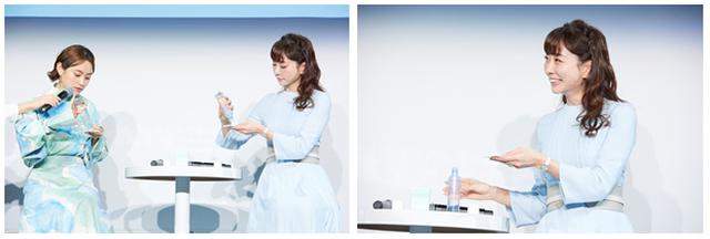 画像: 新発売の「ベネフィーク リセットクリア」を体験!肌へのやさしさに感心した石井、「普段は『こする』は禁止だけれど、この組み合わせは今までにはない使用感!」
