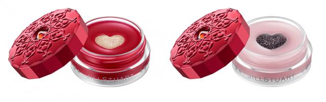 画像: 左から)01 framboise chocolat:レッド×ゴールド&シルバーパール配合、02 peach chocolat:ピンク×レッド&グリーンラメ配合