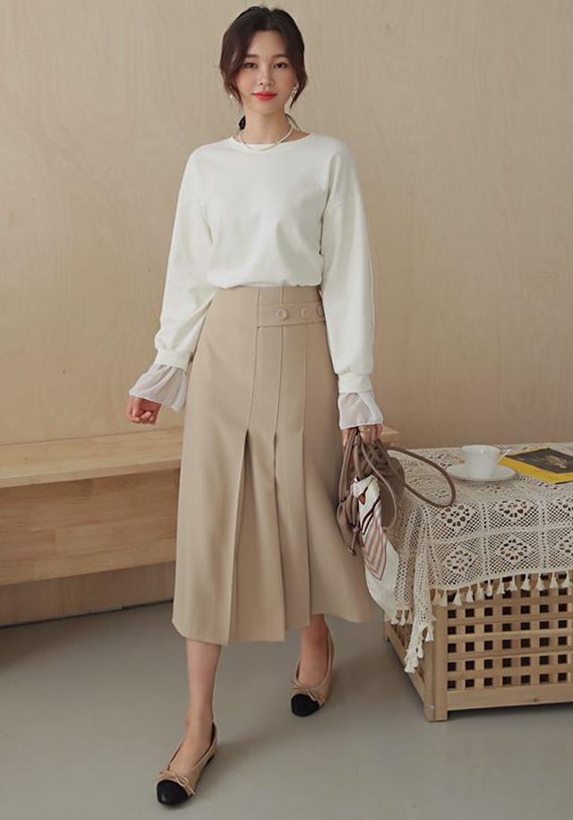 画像: シフォンスリーブスウェット・全2色・b54745 ¥4,312(税込)