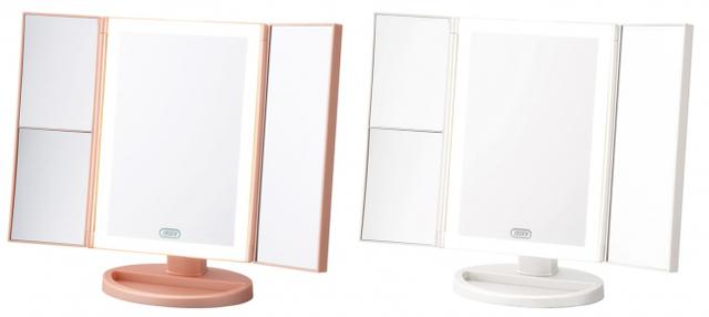 画像2: 明るく光るLEDライトと拡大鏡でお顔の細部まで素敵にメイクアップ「Toffy Beauty LEDトリプルミラー」