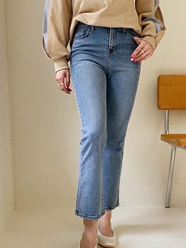 画像1: スリムブーツカットデニムパンツ ¥4,019 (税込)
