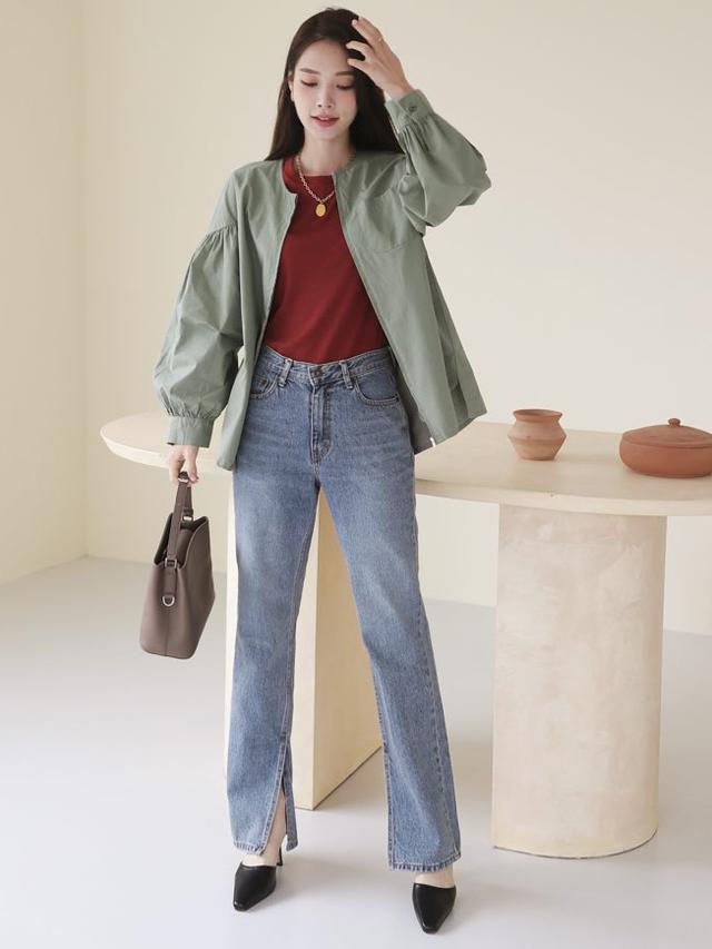 画像2: スリットブーツカットデニムパンツ ¥4,922 (税込)