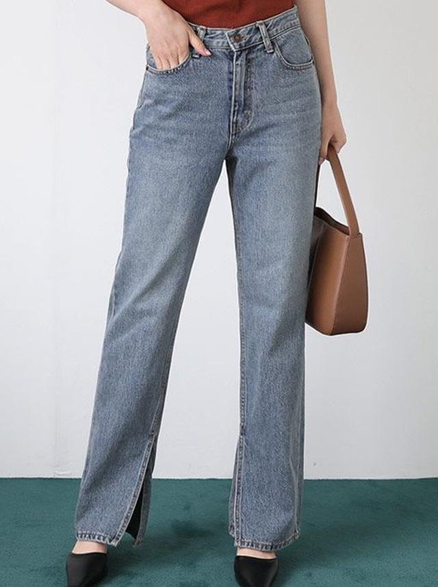 画像1: スリットブーツカットデニムパンツ ¥4,922 (税込)