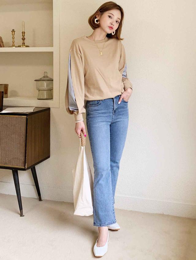 画像2: スリムブーツカットデニムパンツ ¥4,019 (税込)
