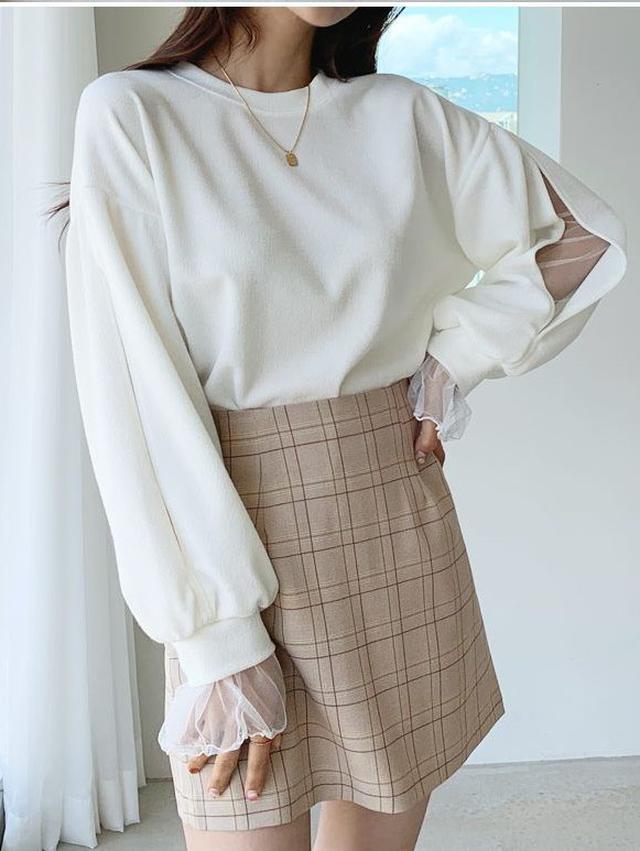 画像1: メッシュスリーブスウェット ¥2,623 (税込)