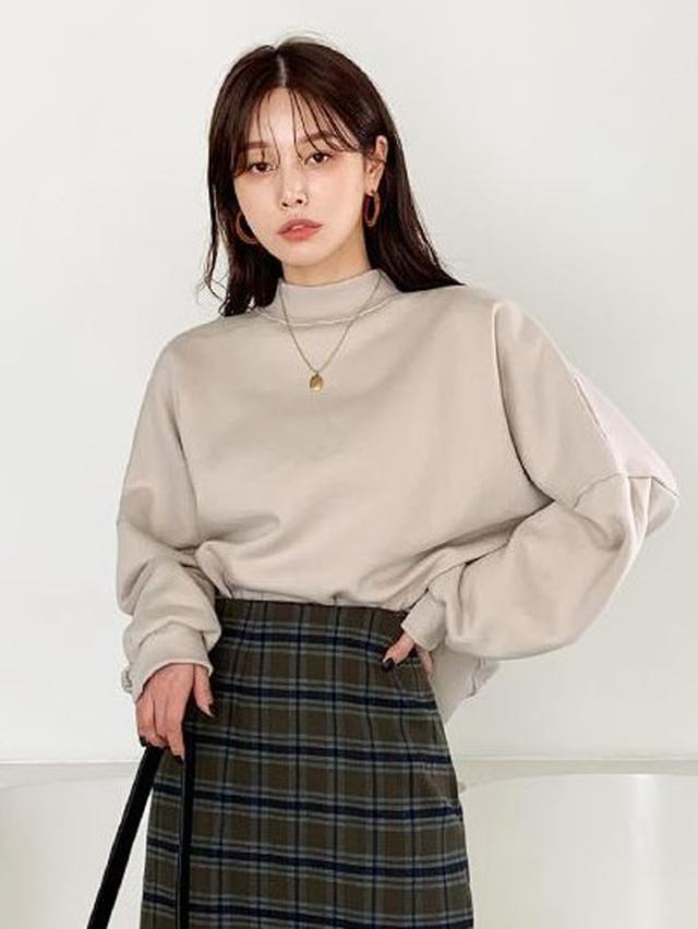 画像2: 起毛ハーフネックスウェット ¥3,421 (税込)