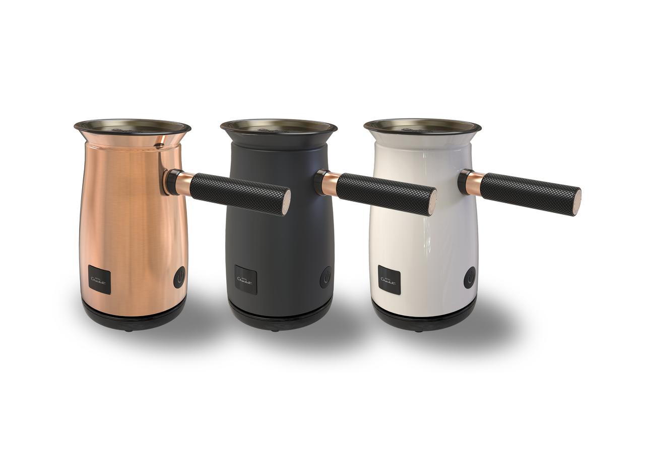 画像: (左より)コッパー、チャコール、ホワイトの3色展開。