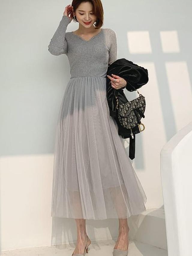 画像2: ♥大人可愛いを叶えるきれいめニットワンピ♡