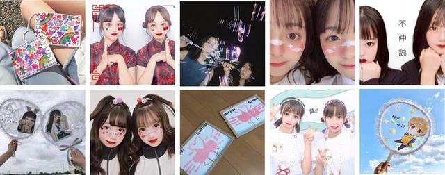 画像: 上段左から:あべのますく、チャイナプリ、シャボン玉、雲メイク、不仲説プリ 下段左から:体育祭うちわ、顔面シール、手形アート、龍ポーズ、透明うちわ