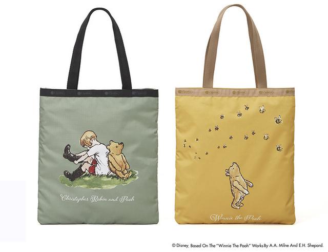 画像: 左 You ‘re a real friend【エメラルド トート】各H38×W33cm ¥10,000+税 右 -Winnie the Pooh-【エメラルド トート】各H38×W33cm ¥10,000+税