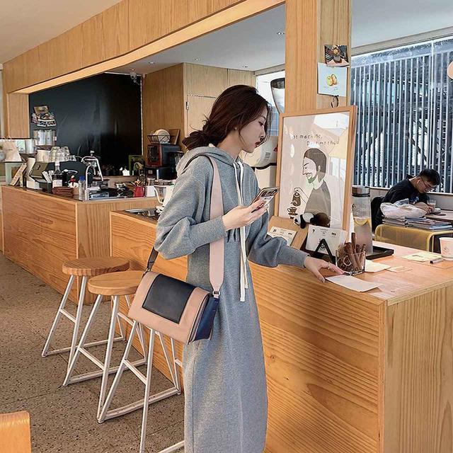 画像1: 美シルエットパーカーワンピース