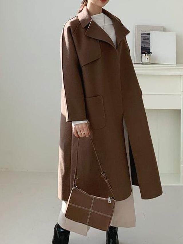 画像1: カラーロングコート ¥6,094 (税込)