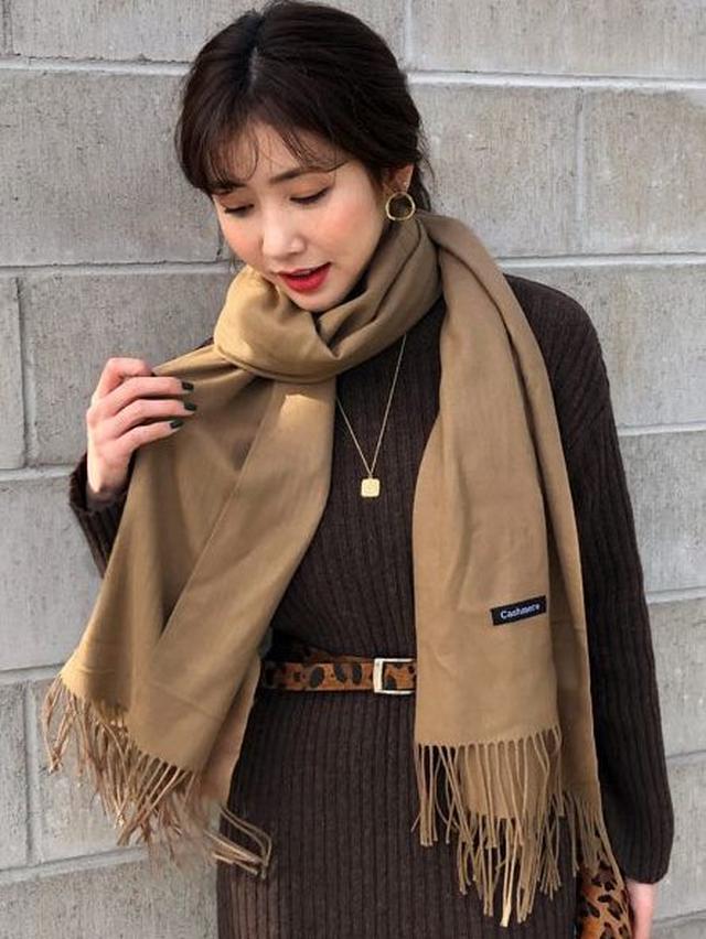 画像1: カシミヤブレンドマフラー ¥1,998 (税込)