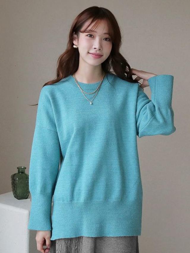 画像2: カシミヤ混ラウンドニット ¥4,410 (税込)