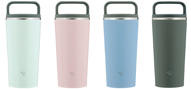 画像: （写真は0.3Lサイズ。左より、ウォータリーグリーン、ヴィンテージローズ、フォグブルー、フォレストグレー）