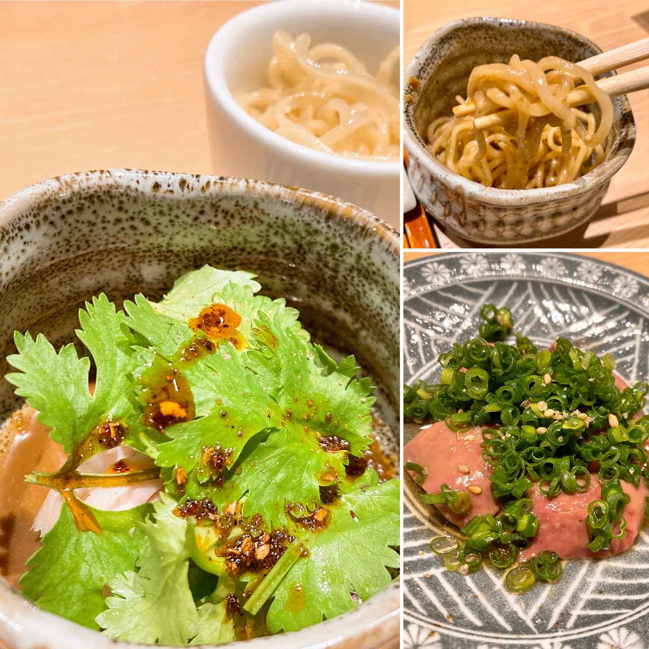 画像: よだれ鷄と、麺、レバテキ