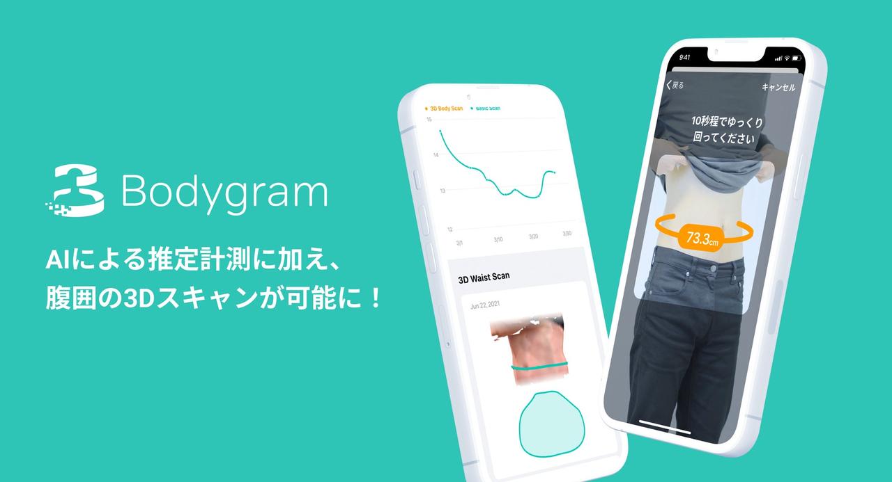 画像1: 高精度な腹囲のボディスキャンを可能にした新機能『3Dウエストスキャン』が無料アプリに追加!