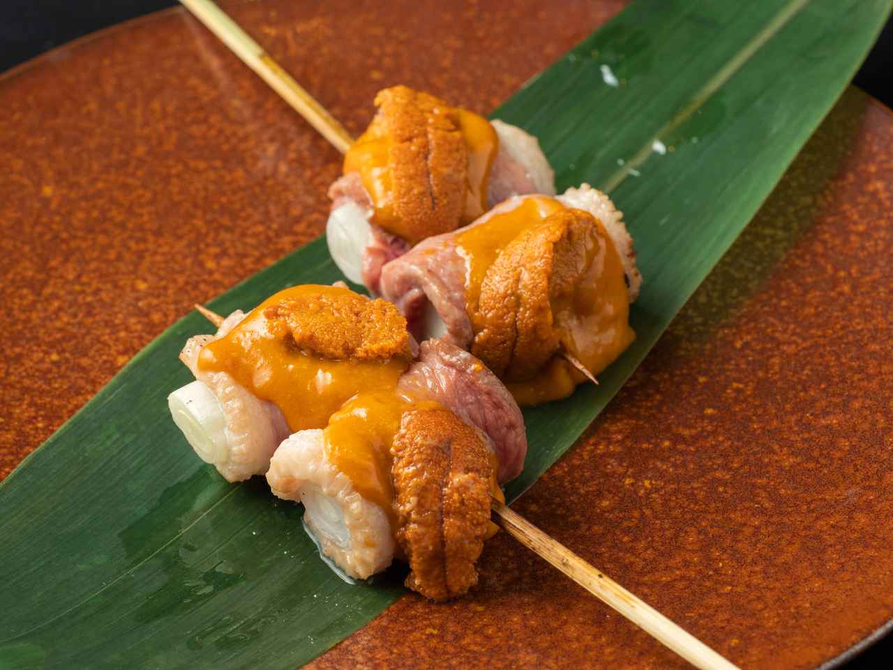 画像: 鴨ねぎ巻き × ウニクリームソース