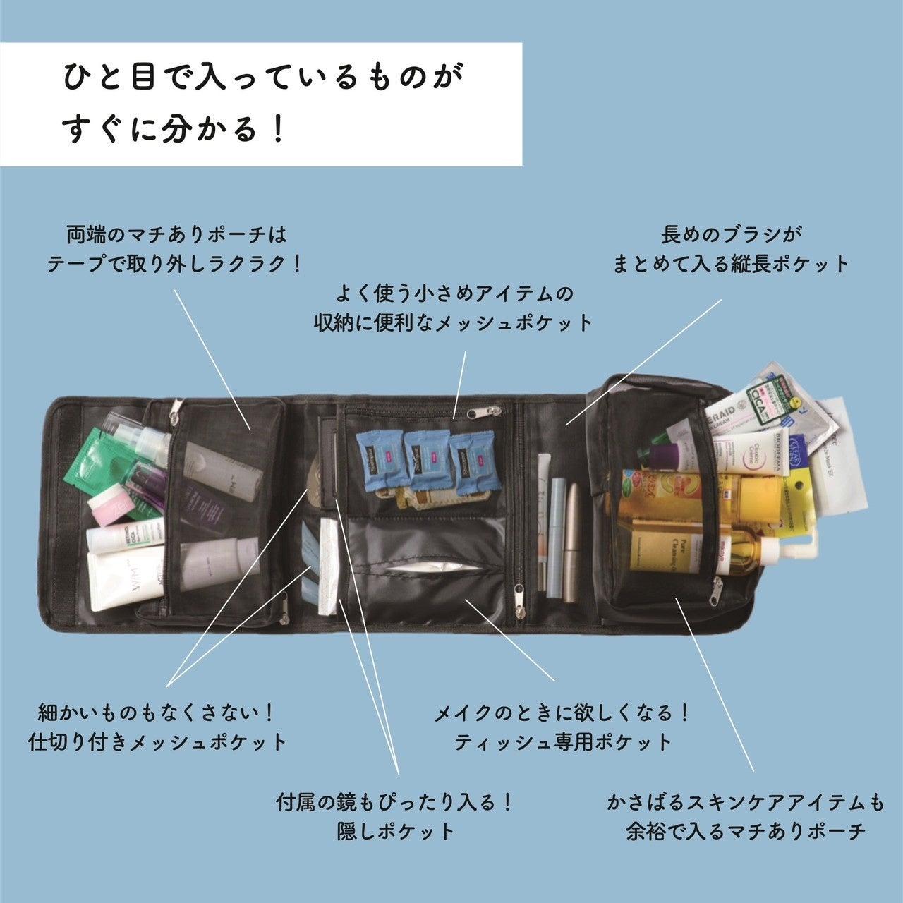 画像3: 人気美容系インフルエンサーのサラが完全プロデュース!大容量ポーチ付き「コスメヲタちゃんねるサラが本気で作った!持ち運べるドレッサーポーチBOOK」が新発売