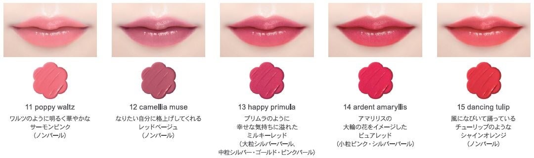 画像2: みずみずしくなめらかな塗り心地。ツヤめく彩りが長時間続く、唯一無二の満開花リップ。