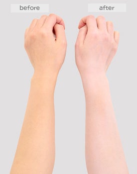 画像: 赤みよりの肌に使用した場合