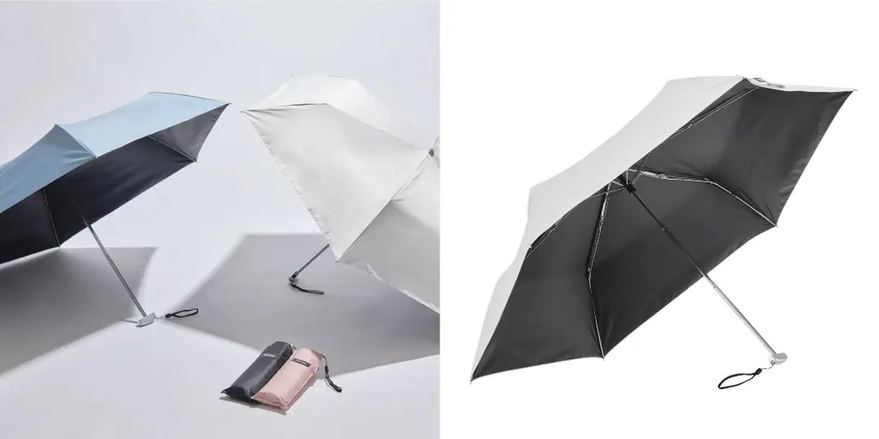 画像: ポケフラット サンシェイド 50cm 直径：約89cm　全長：約50cm　親骨：50cm 重さ：約200g　収納時：H22.5cm×W６cm×D3.3cm  バッグへ入れても邪魔にならないフラット型のポケフラットに、UVカット99％以上、遮光率99％以上の生地を使用。晴れの日も、雨の日も安心。