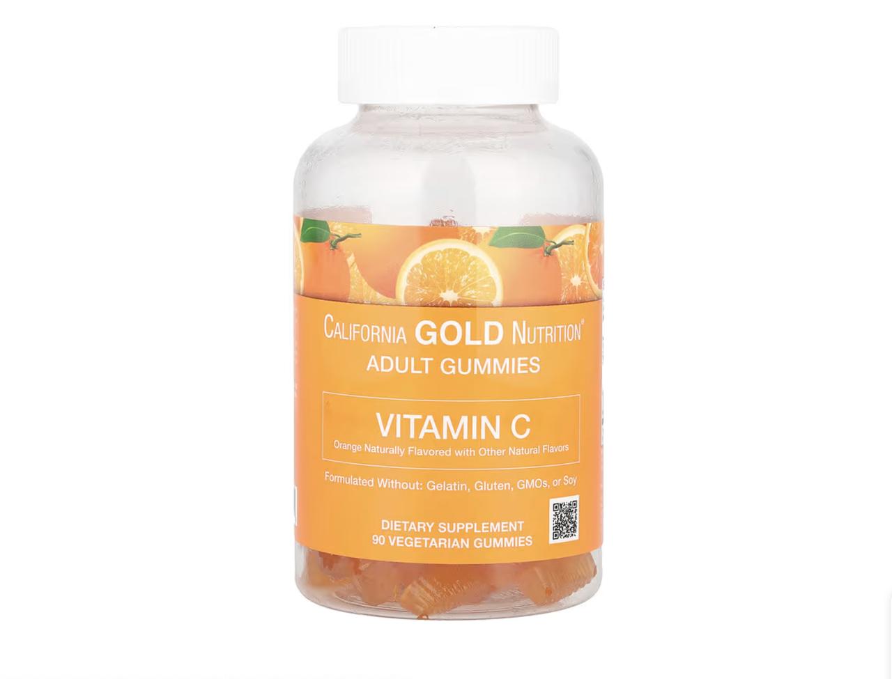 画像: California Gold Nutrition, ビタミンCグミ、250mg、100％β-カロチン由来の ビタミンA配合、植物性グミ90粒 / iHerb