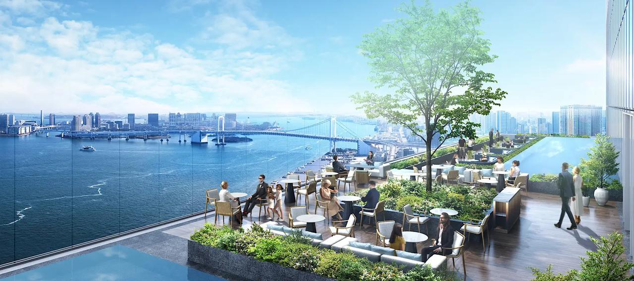 画像: 「フェアモント東京」35階の屋外テラス イメージ(東京湾側)