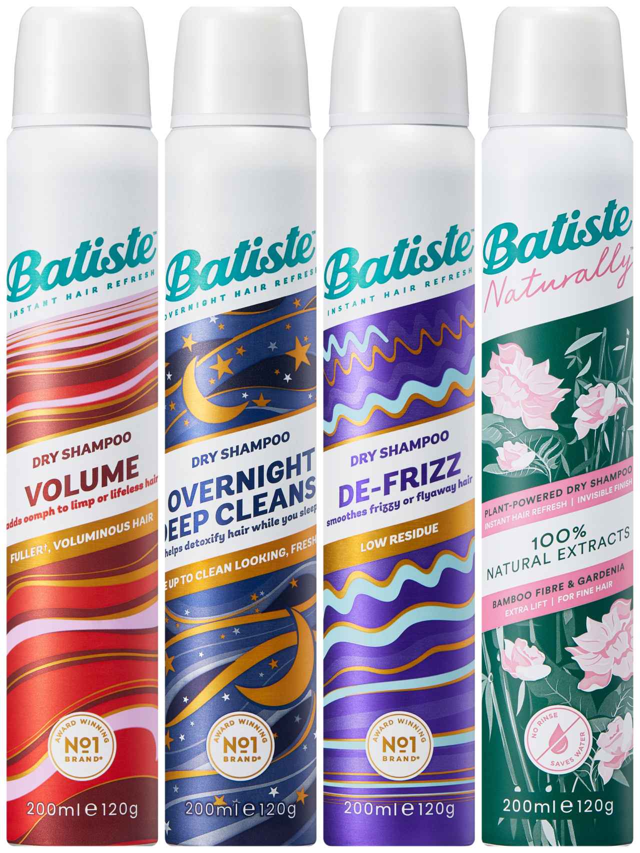 画像: 【左より】 ①ボリューム（スウィートアップルの香り）・・・ぺたんこ髪が気になる方に ②オーバーナイト（ドリーミージャスミンの香り）・・・寝起きのニオイやベタつきが気になる方に ※③ディフリーズ　（ライトフリージアの香り）・・・うねり・広がりが気になる方に ※④バンブーガーデニア　（ガーデニアブーケの香り）・・・乾燥ダメージが気になる方に ●容量／メーカー希望小売価格：120g ／1,800円（税抜）｜1,980円（税込） ●販売チャネル：全国のバラエティショップ・オンラインショップ ※③・④はオンライン限定販売