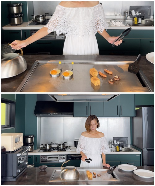 画像: 本格的な鉄板を使うのははじめて。作るのも楽しい時間です。