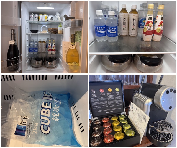 画像: 翌朝の朝食もすでにセットされています。ソフトドリンク、氷、コーヒーは好きなだけ。