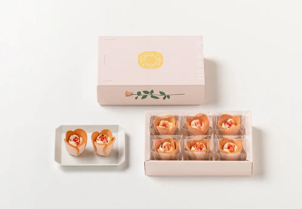 画像: 【商品名】チューリップローズ 白桃フロマージュ 【価　格】6個入 1,458円(本体価格1,350円)