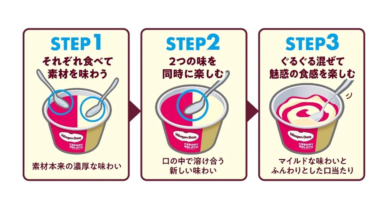 画像: CREAMY GELATOのおすすめの食べ方“3ステップねり食べ” をご紹介!