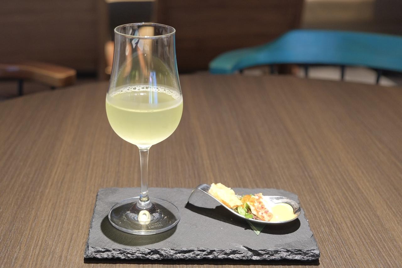 画像1: ●オマール海老のビスク お米のチュイル添え×煎茶「嘉木」