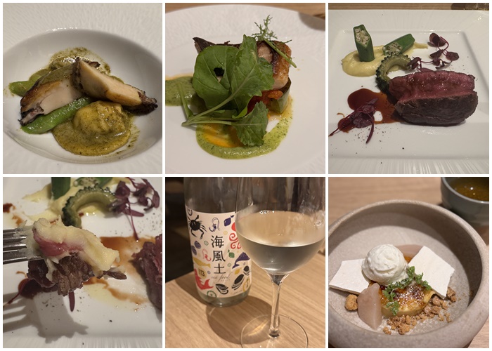 画像: 鮑と真鯛のトルテッローニ　肝のヴァンブランソースで 和牛フィレのロティ　三次シラーの赤ワインソースで 江田島産桃とさとうきびのカタラーナ