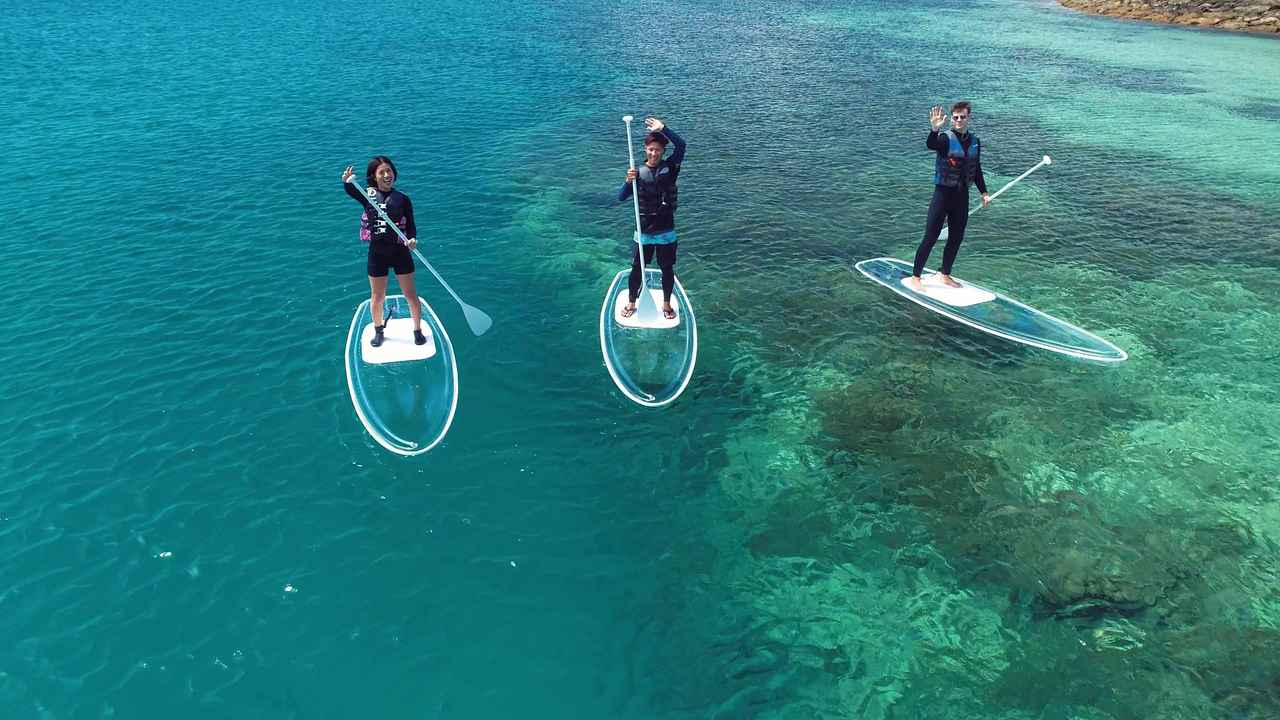 画像: マリンアクティビティ_クリアSUPツアー 提供：シェラトン沖縄サンマリーナリゾート