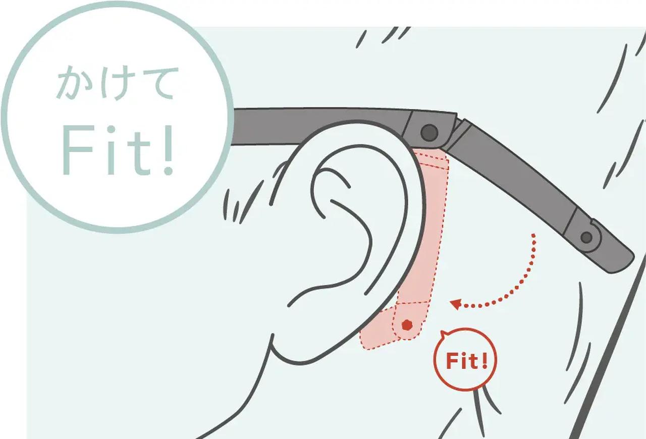 画像: かけ心地を調整できる“可動式テンプルエンド”モデル