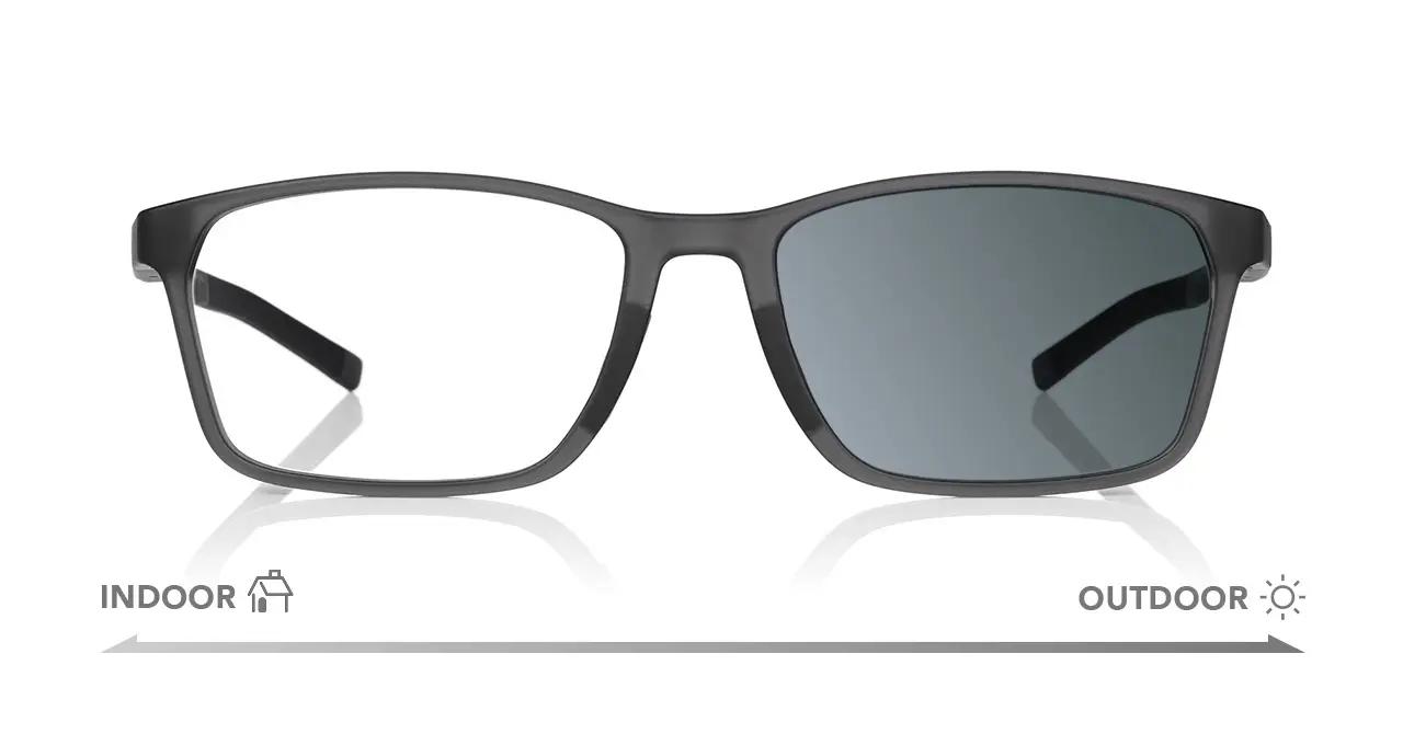 画像: フレーム:MV2005N-5S フレームカラー:C2 マットグレー レンズ:調光レンズ グレー 金額:調光レンズ代込み ¥19,000(税込)