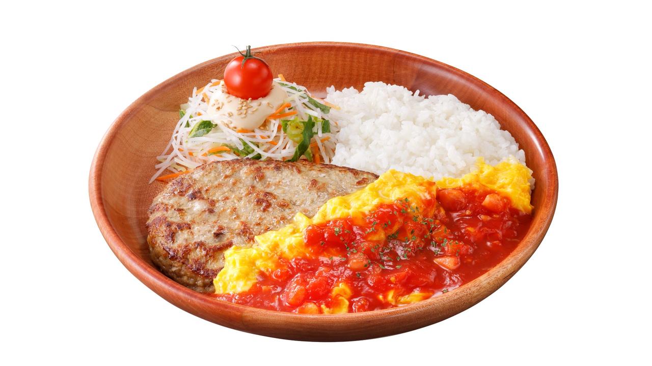 画像: ●角切りトマトのオムバーグディッシュ