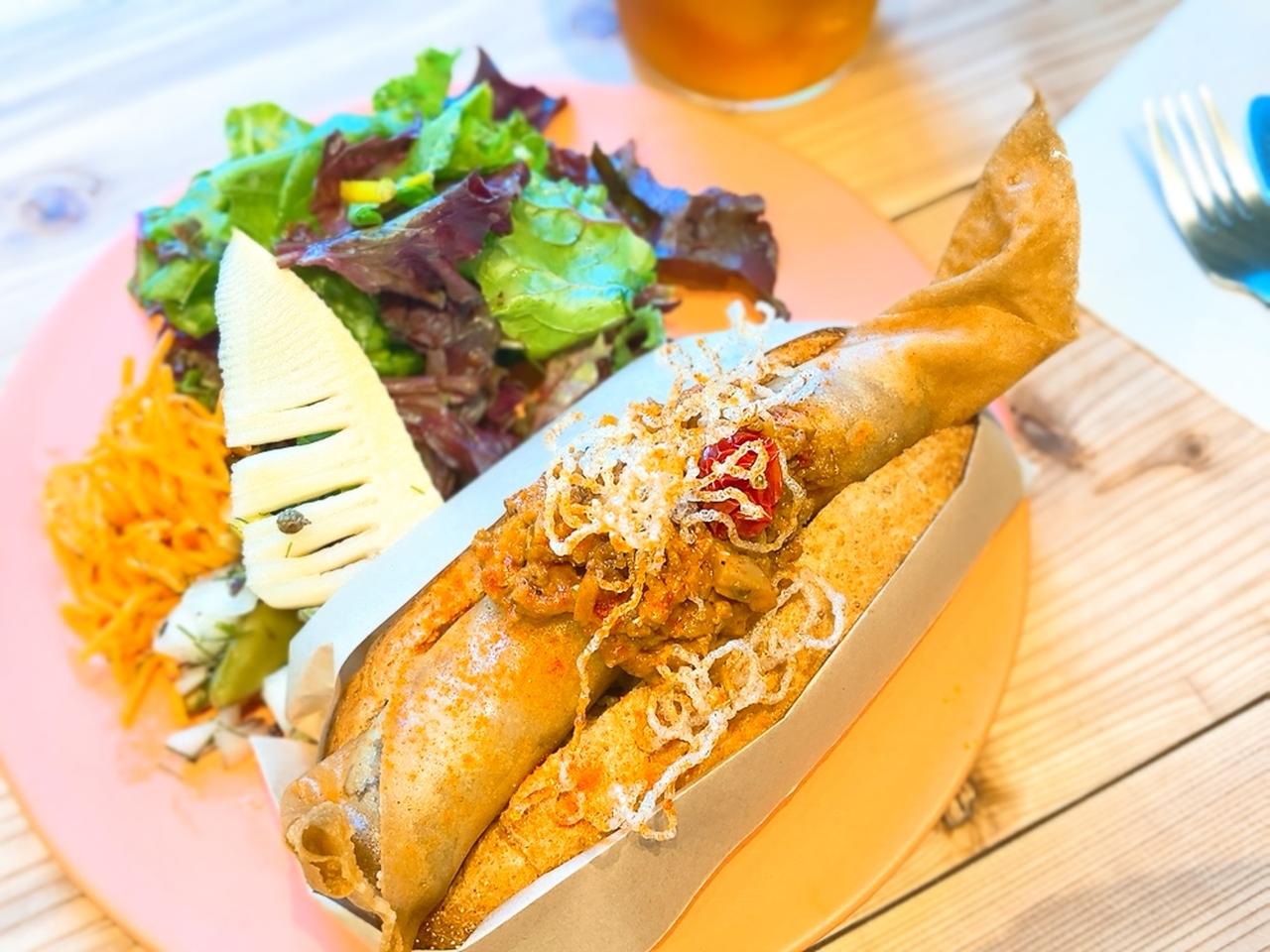 画像: セットのお野菜も美味しい