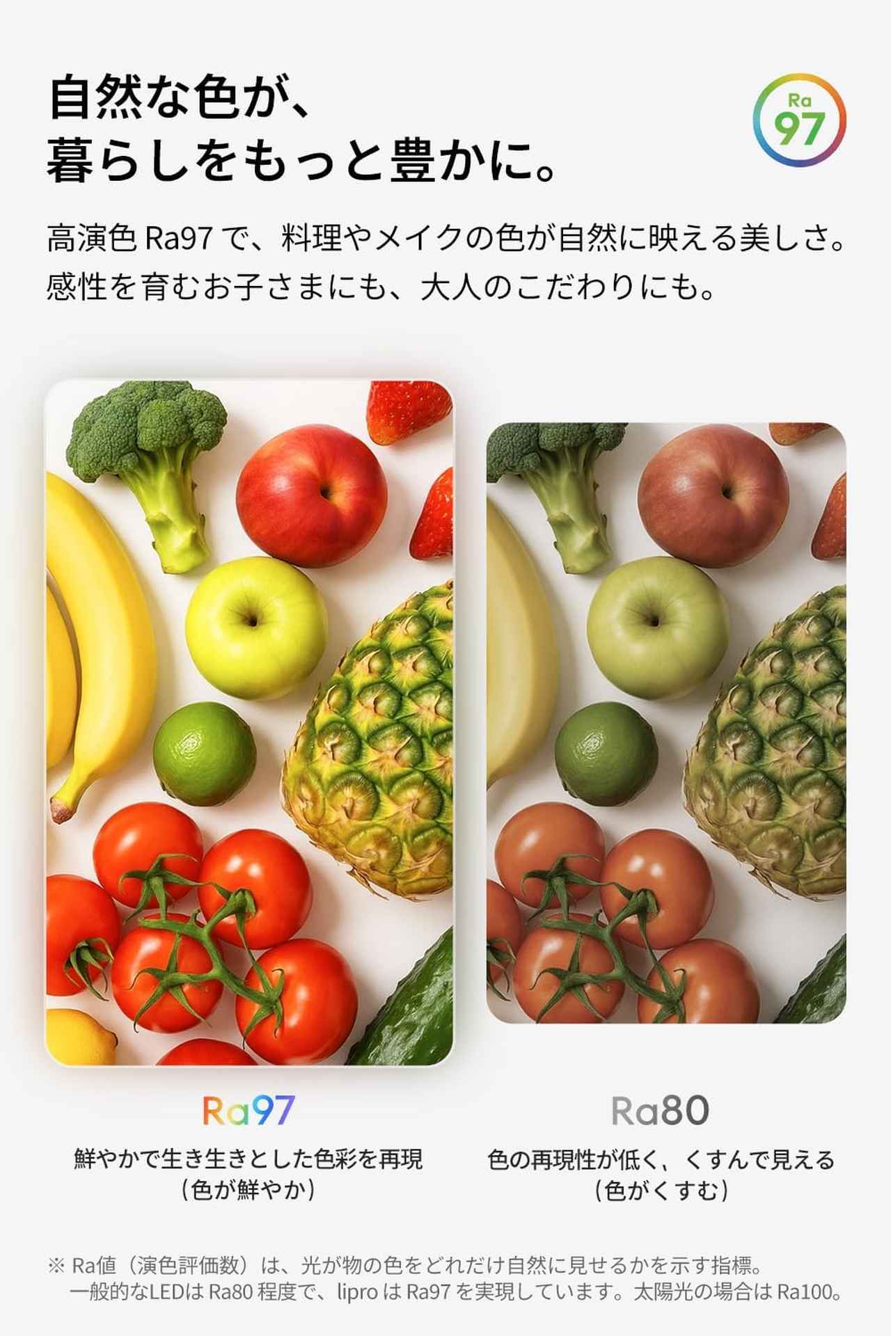 画像1: 人間にとって最も健康で心地よい「自然光」に近い光を再現！ 独自技術で科学的なアイケアを実現