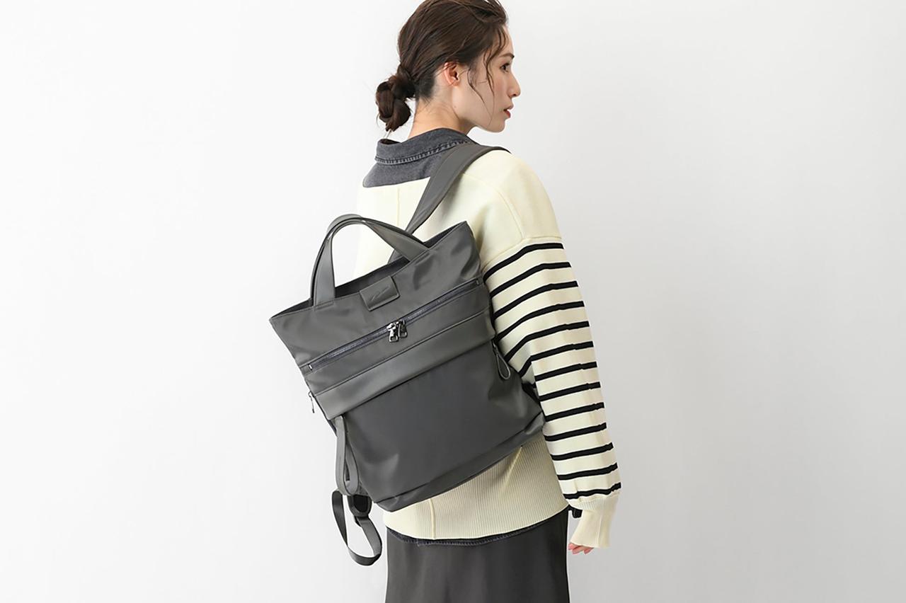 画像1: 働く女性の通勤をスマートに——「W&.Day/Night」から2WAY仕様の新作バッグ「サクテ 2ウェイリュック」登場