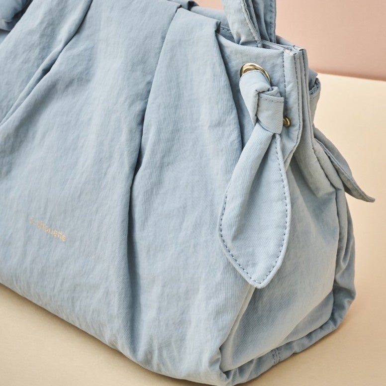 画像: サイドノットデザインバッグ（￥9,900） （ブラック／オフホワイト／ピンク／ベージュ／ダルブルー）