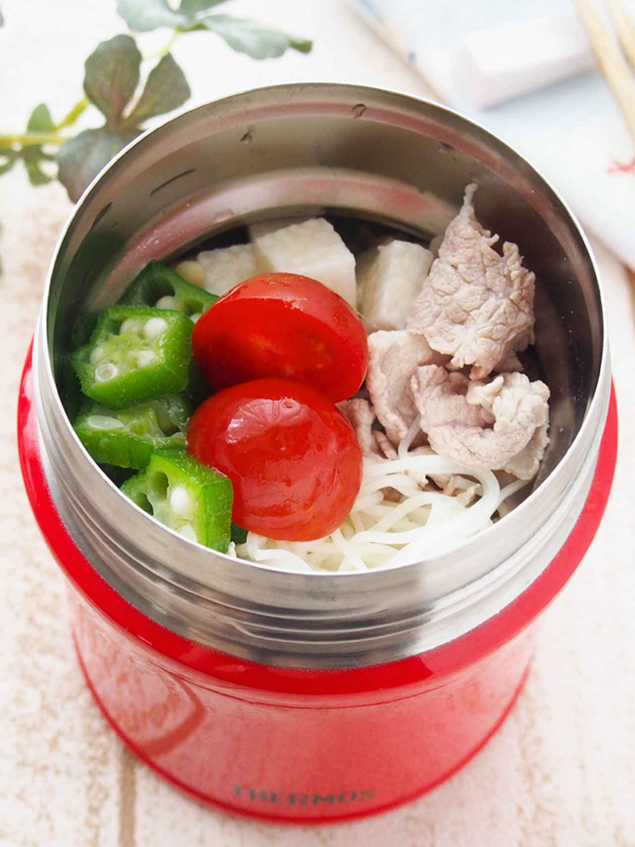 画像: ネバネバ食材とジュレ、食欲がない時にも食べやすい♪ (0.38Lサイズ使用) www.thermos.jp