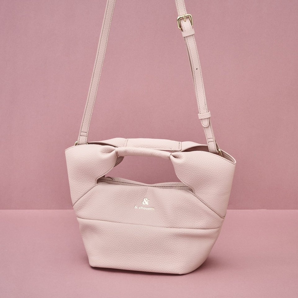 画像: リボンライクハンドバッグ（￥9,900） （ブラック／ホワイト／ピンク／イエロー／ミント）