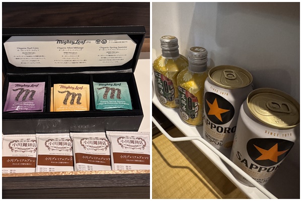 画像: 小川珈琲やハーブティ、ビールや烏龍茶、水にコーラもフリーでいただけます。